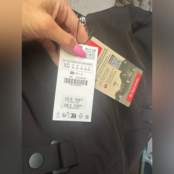 Brand new ZARA Winter Snowsuit JUMPSUIT Size XS TAGS ATTACHED - Picture 15 of 15